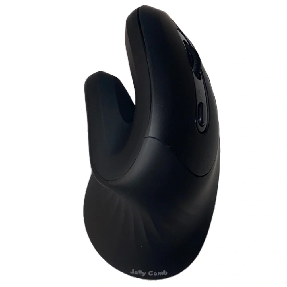 Jelly Comb 2.4G USB Bluetooth Ergonomic Optical Vertical Mouse Model MV045,Black